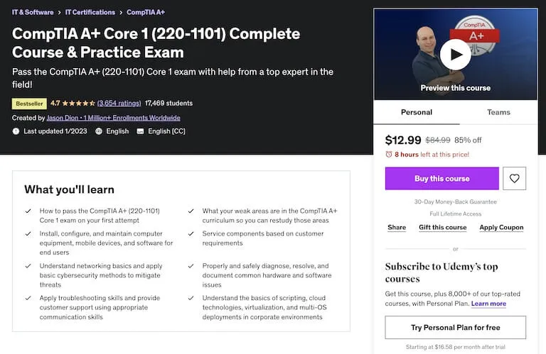 computer science udemy course