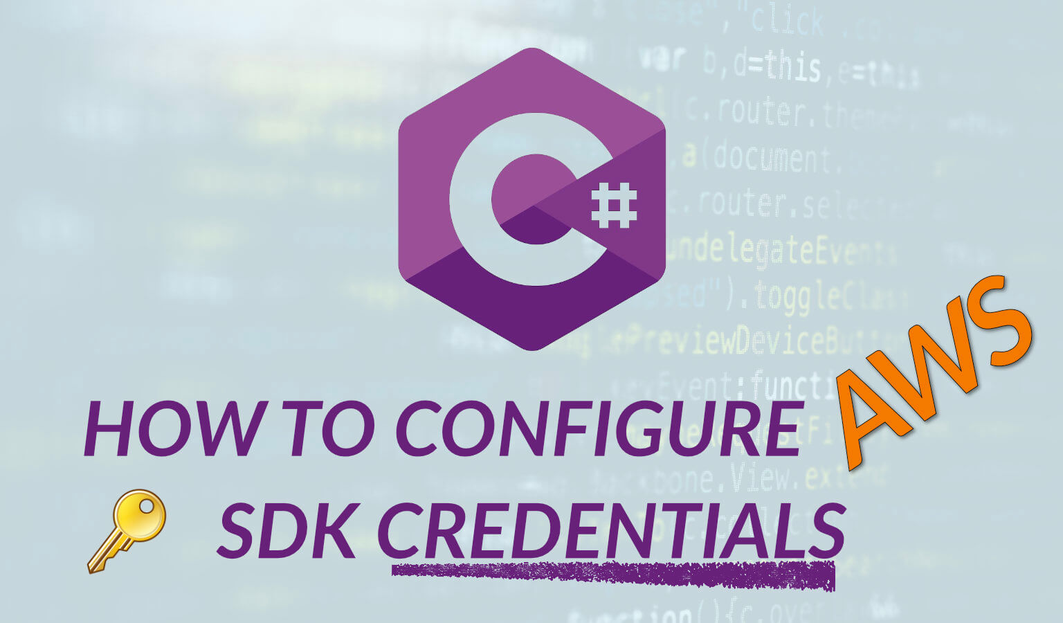 How To Configure C# AWS SDK Credentials In Your Project