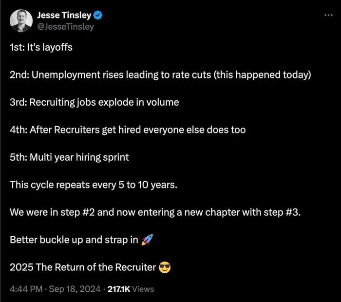 a tweet by jesse tinsley