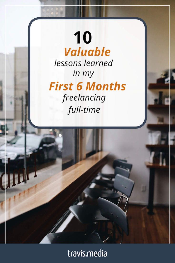 first six months freelancing pinterest image