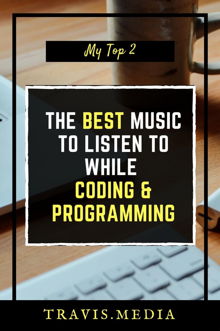 music to listen to while coding pinterest image